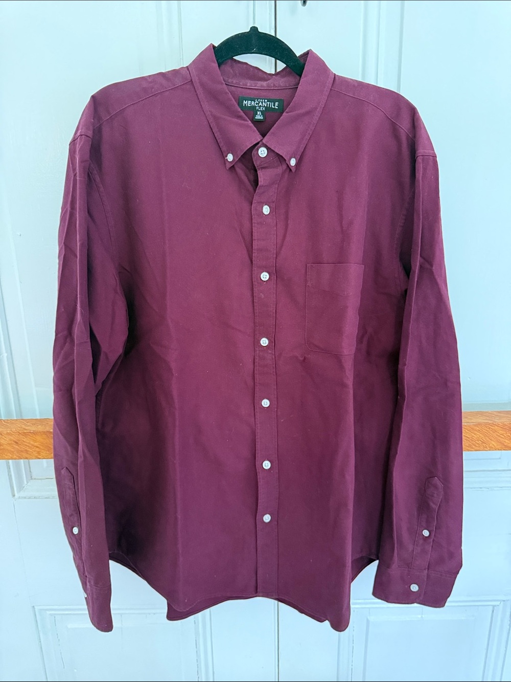J. Crew Men's Button-Down Shirt in Burgundy